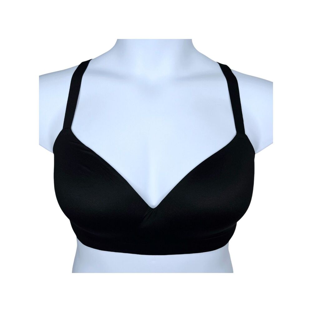 Soma Enbliss Wireless Bra sz 38D * Black Wire Free Soft Cup No Wire Stretch Bra